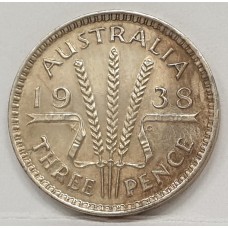 AUSTRALIA 1938 . THREEPENCE . VERY SCARCE